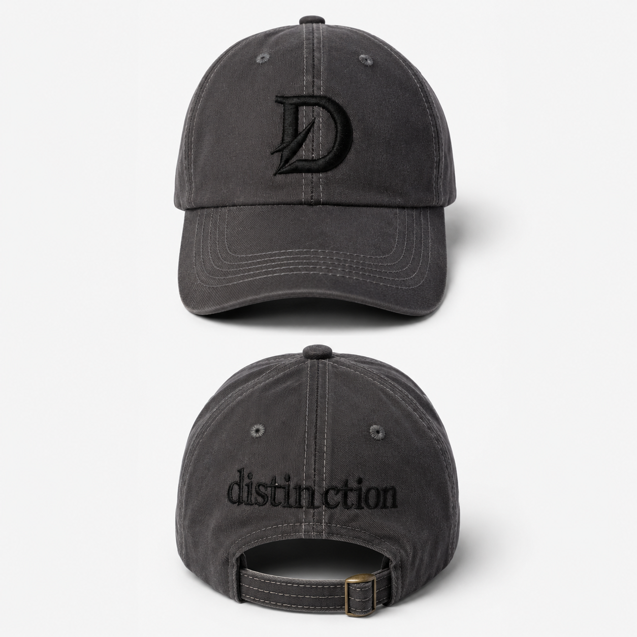 Distinction Vintage Washed Cap-Grey